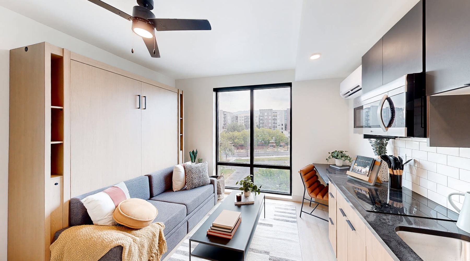 Generous living spaces with beautiful natural lighting large windows flood living room with natural lighting