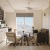 living room with seating coffee table and view of a mountain range