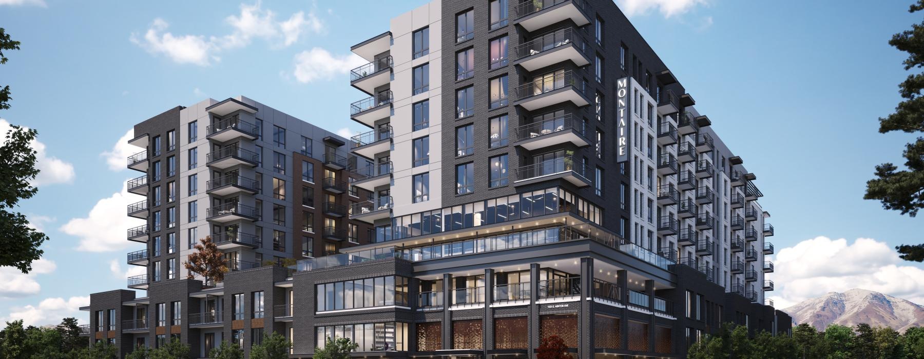 exterior angle of the apartment complex